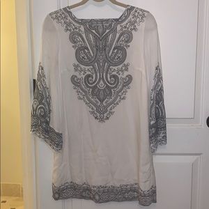 White long bell sleeve urban outfitters dress